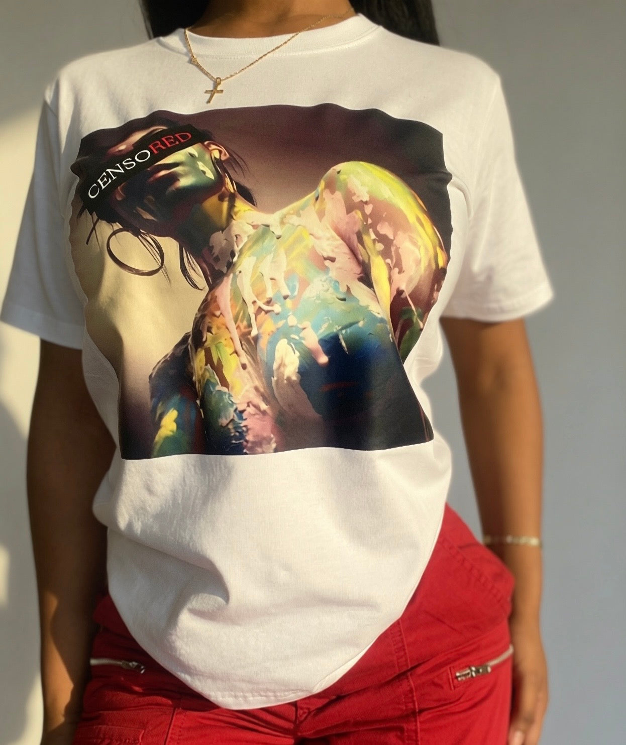 Graphic Painted T-Shirt - White