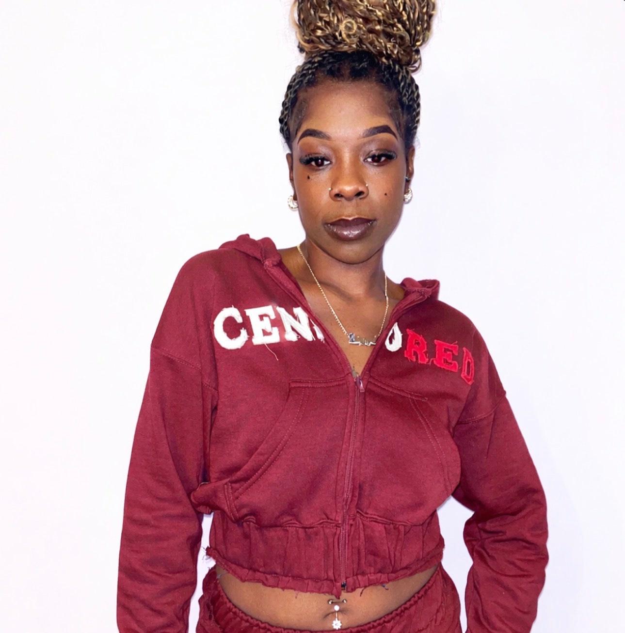 Classic Censored Hoodie - Maroon