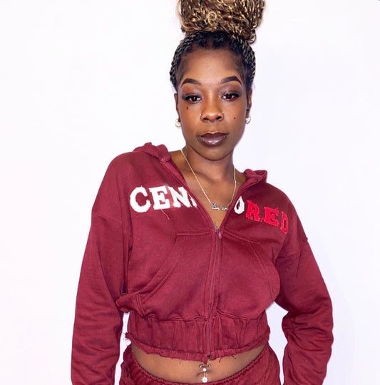 Classic Censored Hoodie - Maroon