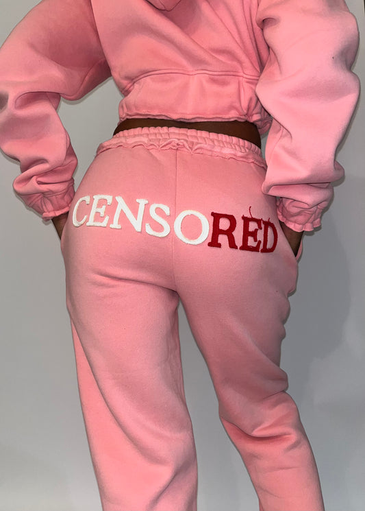 Classic Censored Sweatpants - Peach