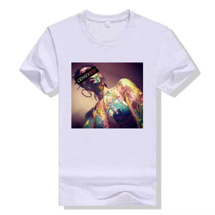 Graphic Painted T-Shirt  - White